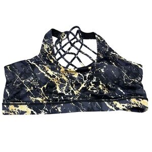 CVG Constantly Varied Gear Gold Marble Butterfly Back Bra